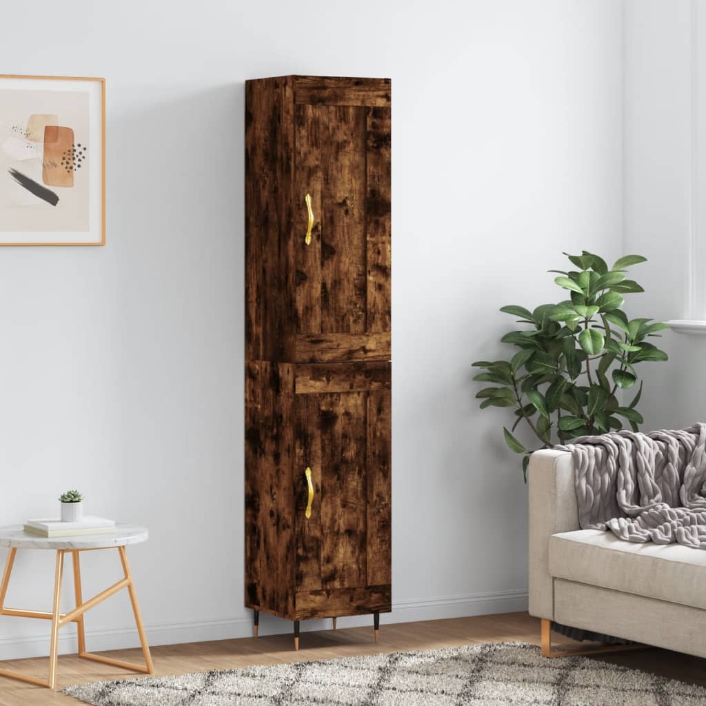 Skříň Highboard 34,5 X 34 X 180 Cm Kompozitní Dřevo