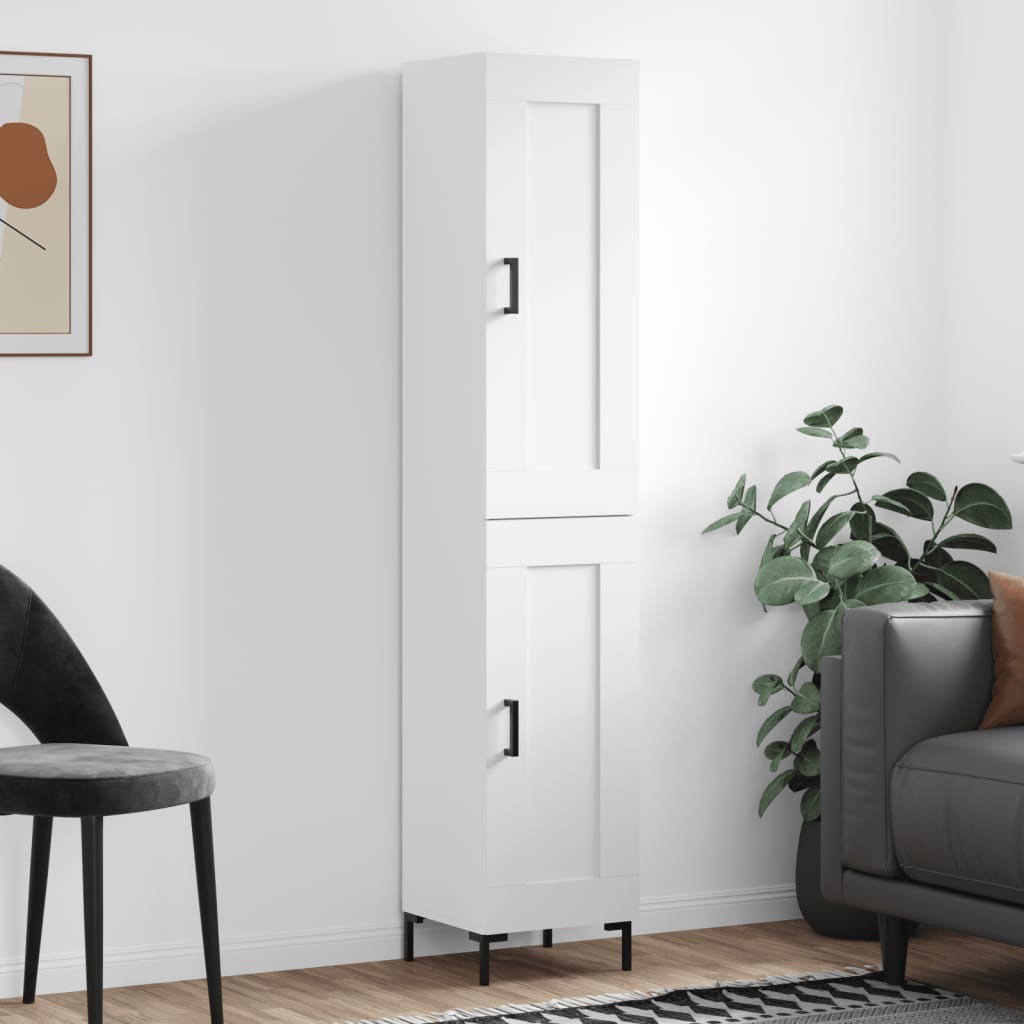 Skříň Highboard 34,5 X 34 X 180 Cm Kompozitní Dřevo