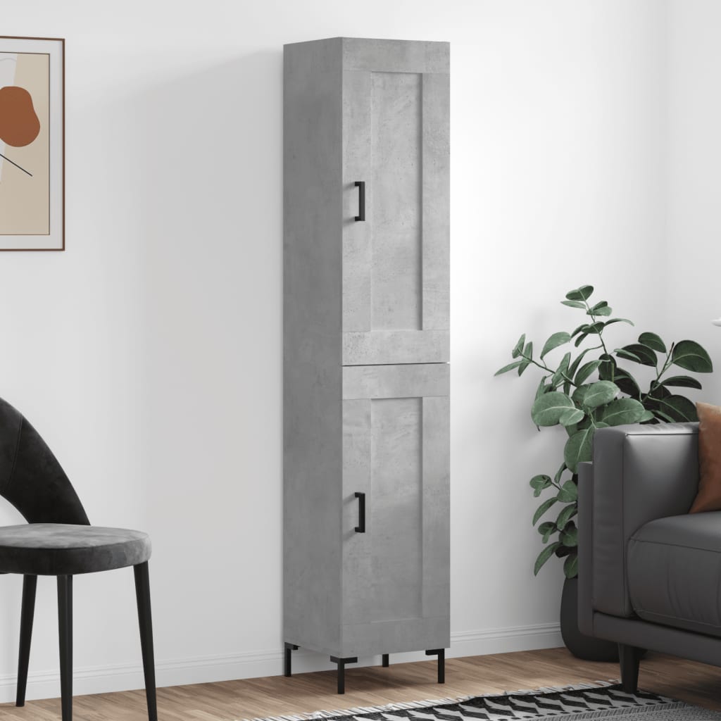 Skříň Highboard 34,5 X 34 X 180 Cm Kompozitní Dřevo