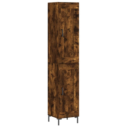 Skříň Highboard Kouřový Dub 34,5 X 34 X 180 Cm Kompozitní Dřevo