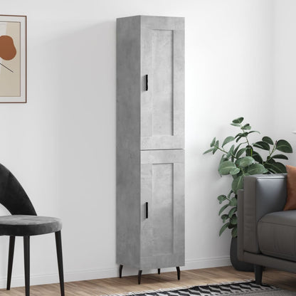 Skříň Highboard Betonově Šedá 34,5X34X180 Cm Kompozitní Dřevo