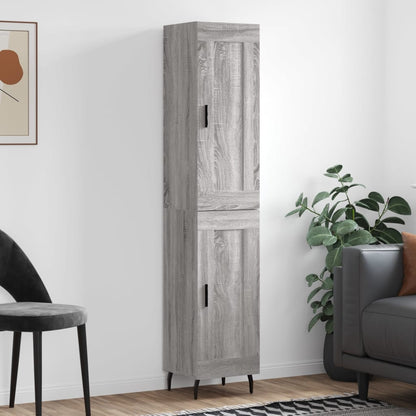 Skříň Highboard Betonově Šedá 34,5X34X180 Cm Kompozitní Dřevo