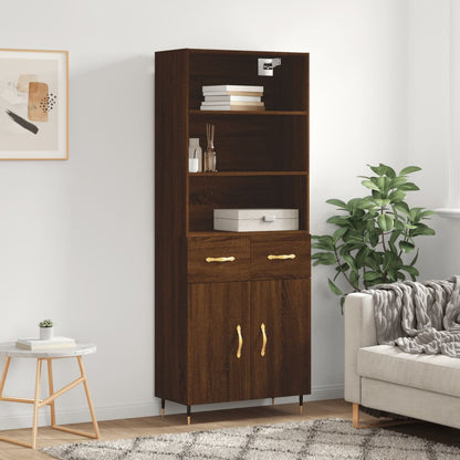 Skříň Betonově Šedá 69,5 X 32,5 X 180 Cm Kompozitní Dřevo