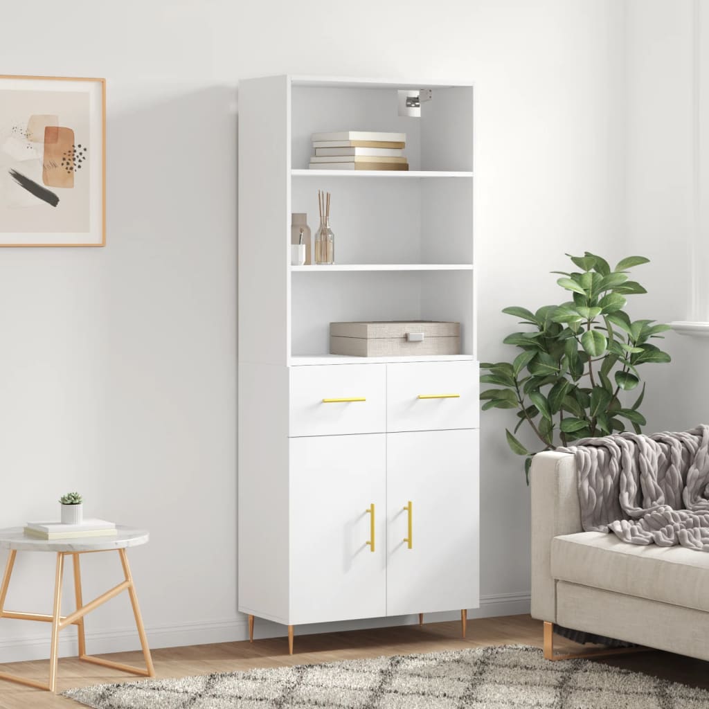 Skříň Betonově Šedá 69,5 X 32,5 X 180 Cm Kompozitní Dřevo