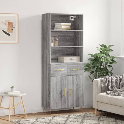 Skříň Betonově Šedá 69,5 X 32,5 X 180 Cm Kompozitní Dřevo