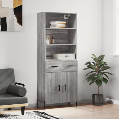 Skříň Betonově Šedá 69,5 X 32,5 X 180 Cm Kompozitní Dřevo