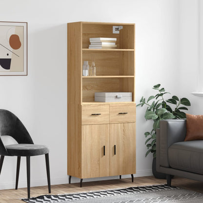 Skříň Betonově Šedá 69,5 X 32,5 X 180 Cm Kompozitní Dřevo