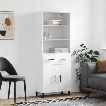 Skříň Betonově Šedá 69,5 X 32,5 X 180 Cm Kompozitní Dřevo