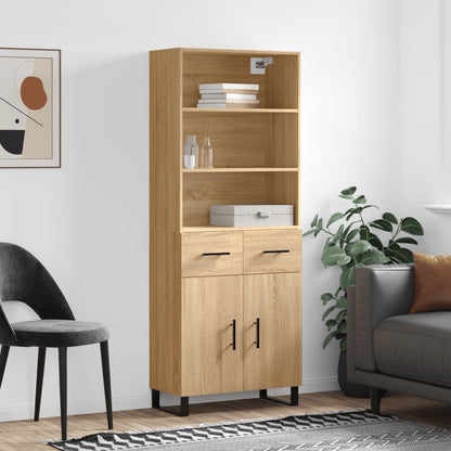 Skříň Betonově Šedá 69,5 X 32,5 X 180 Cm Kompozitní Dřevo