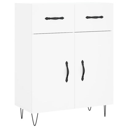 Skříň Highboard Bílá 69,5 X 34 X 180 Cm Kompozitní Dřevo