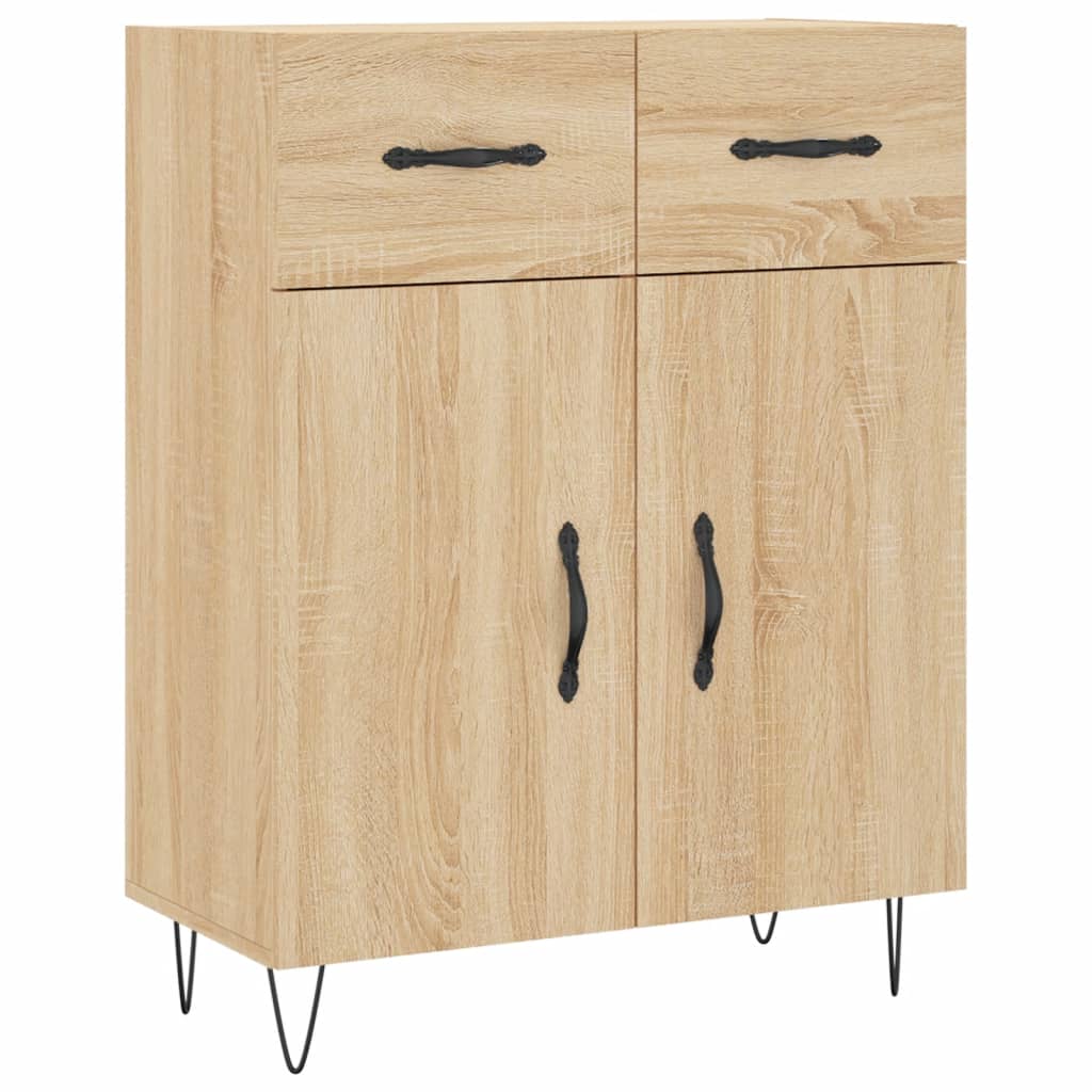 Skříň Highboard Dub Sonoma 69,5 X 34 X 180 Cm Kompozitní Dřevo
