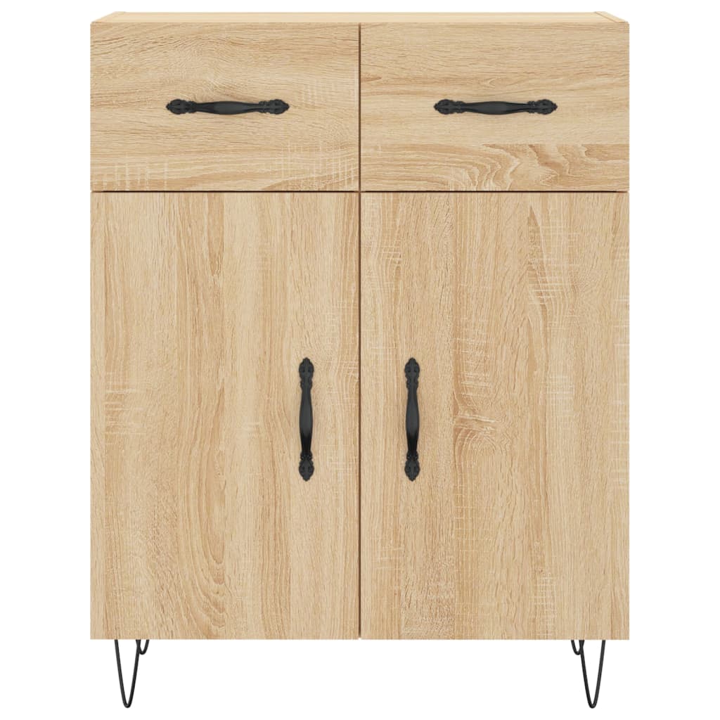 Skříň Highboard Dub Sonoma 69,5 X 34 X 180 Cm Kompozitní Dřevo