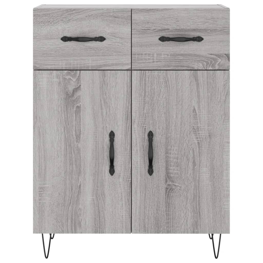 Skříň Highboard Šedá Sonoma 69,5 X 34 X 180 Cm Kompozitní Dřevo