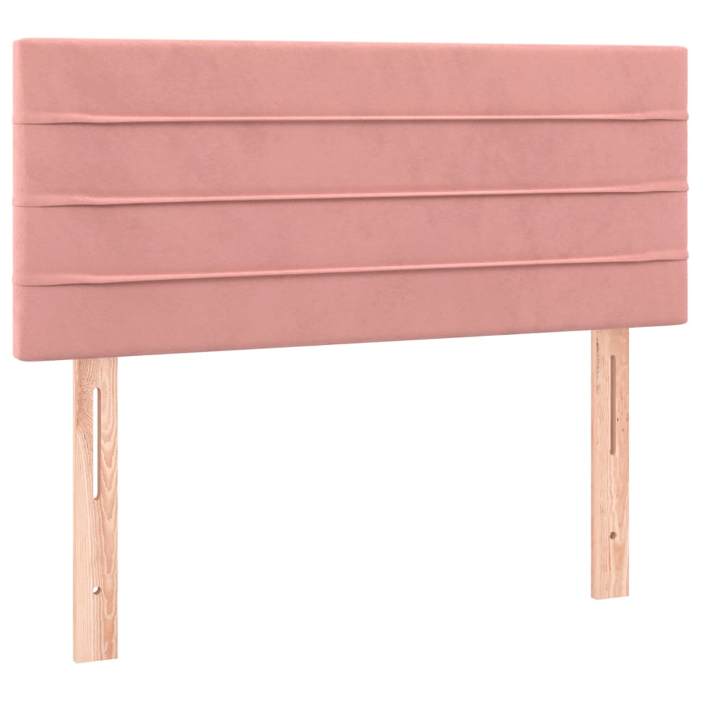 Box Spring Postel S Matrací Růžová 120 X 200 Cm Samet