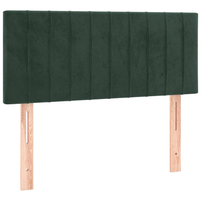 Box Spring Postel S Matrací Tmavě Zelená 80 X 200 Cm Samet