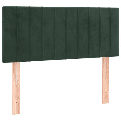 Box Spring Postel S Matrací Tmavě Zelená 90X190 Cm Samet
