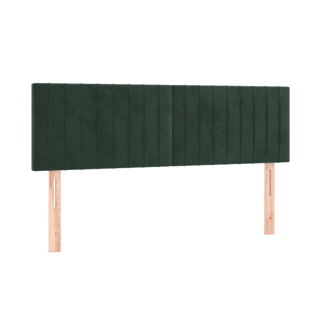 Box Spring Postel S Matrací Tmavě Zelená 140X200 Cm Samet