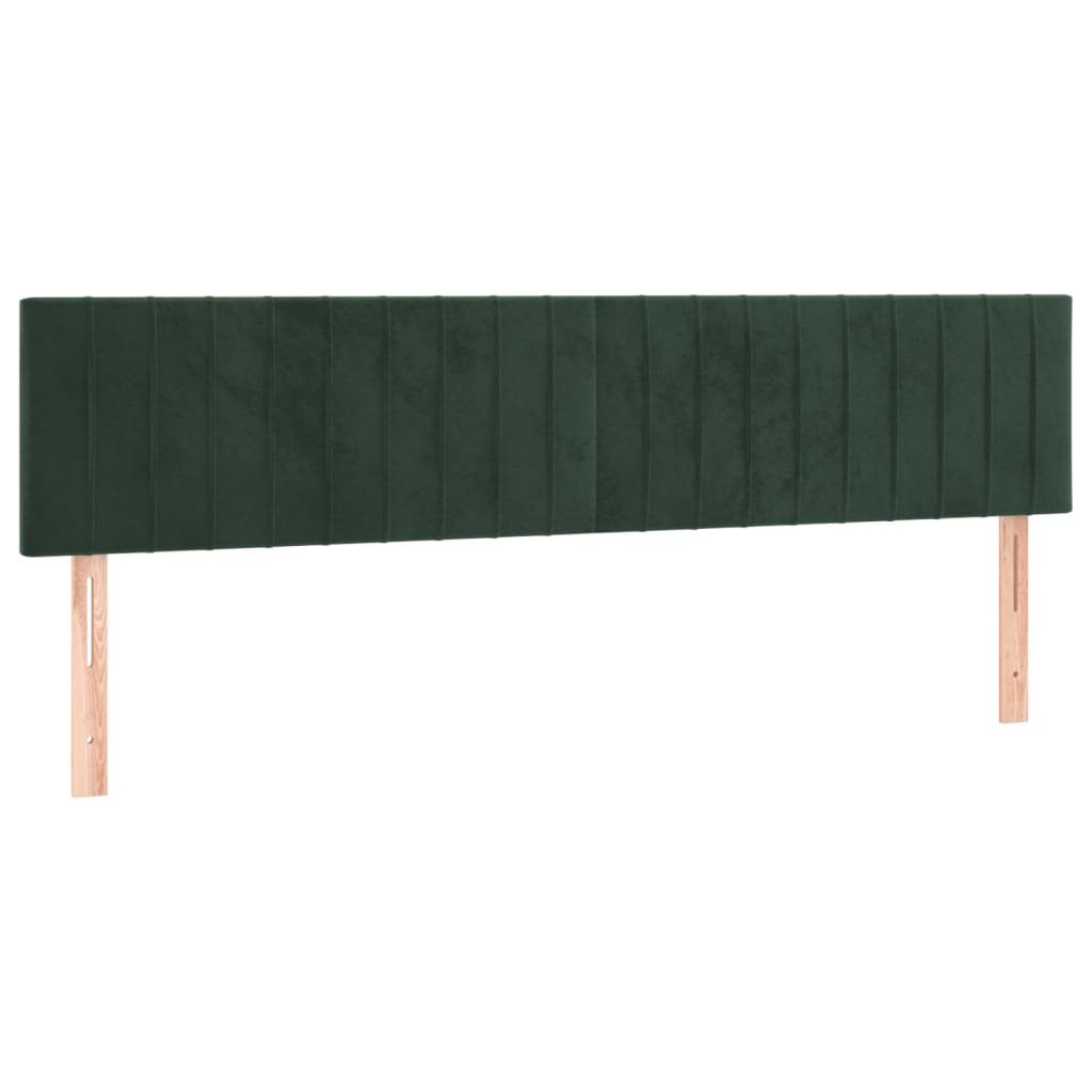 Box Spring Postel S Matrací Tmavě Zelená 180X200 Cm Samet
