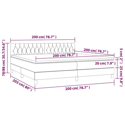 Box Spring Postel S Matrací Tmavě Zelená 200X200 Cm Samet