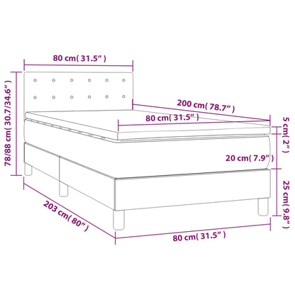 Box Spring Postel S Matrací Samet Tmavě Šedá