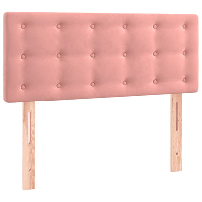 Box Spring Postel S Matrací Růžová 90X200 Cm Samet