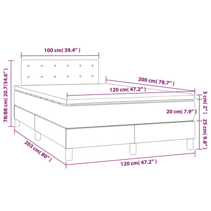 Box Spring Postel S Matrací Samet Tmavě Šedá