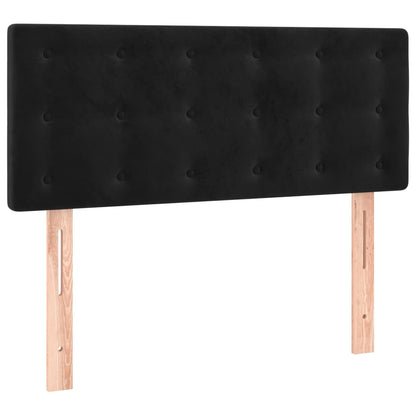 Box Spring Postel S Matrací Černá 120 X 200 Cm Samet