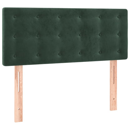 Box Spring Postel S Matrací Tmavě Zelená 120 X 200 Cm Samet