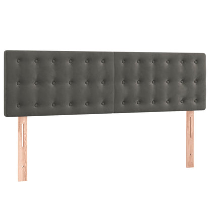 Box Spring Postel S Matrací Tmavě Šedý Samet Tmavě Šedá