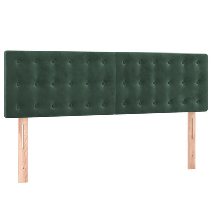 Box Spring Postel S Matrací Tmavě Zelená 140X190 Cm Samet