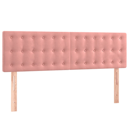 Box Spring Postel S Matrací Růžová 140X200 Cm Samet