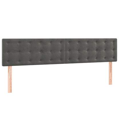 Box Spring Postel S Matrací Samet Tmavě Šedá