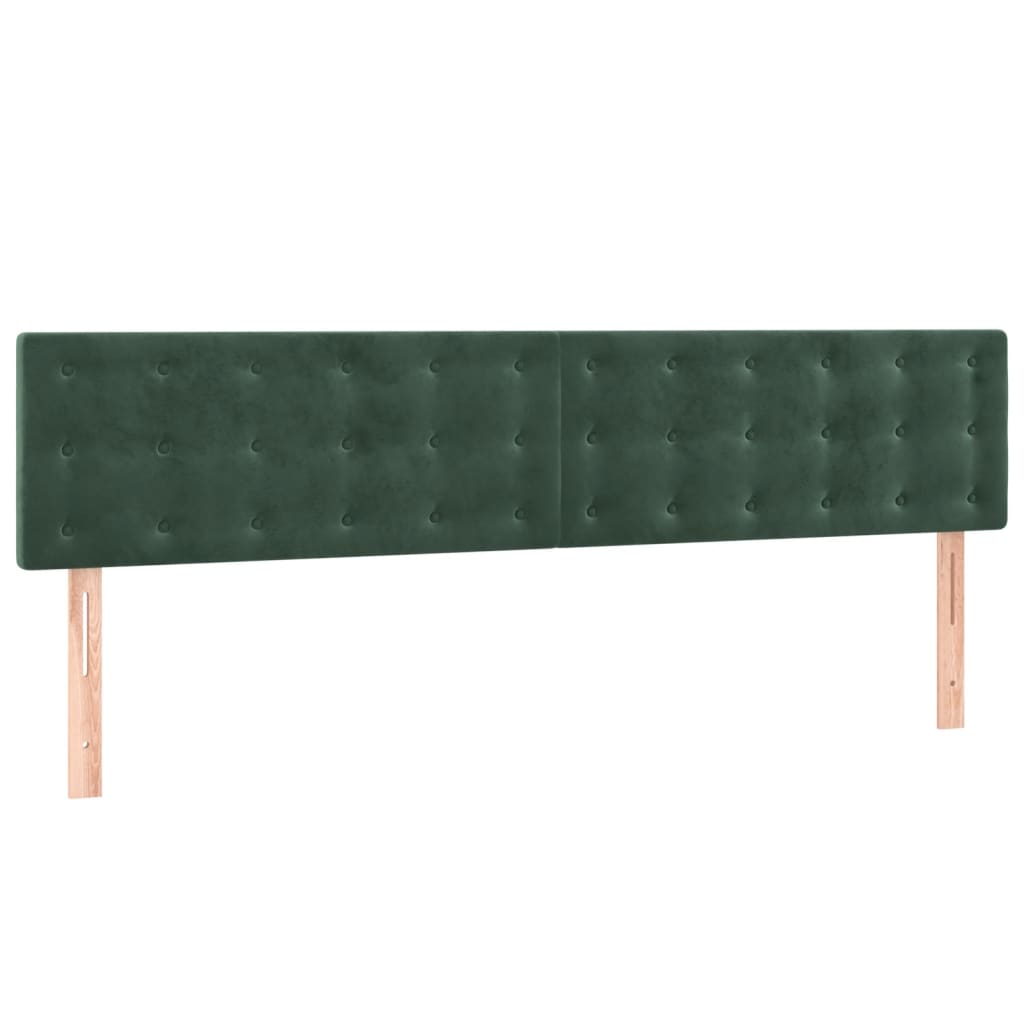 Box Spring Postel S Matrací Tmavě Zelená 160X200 Cm Samet