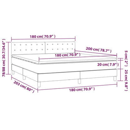 Box Spring Postel S Matrací Samet Světle Šedá