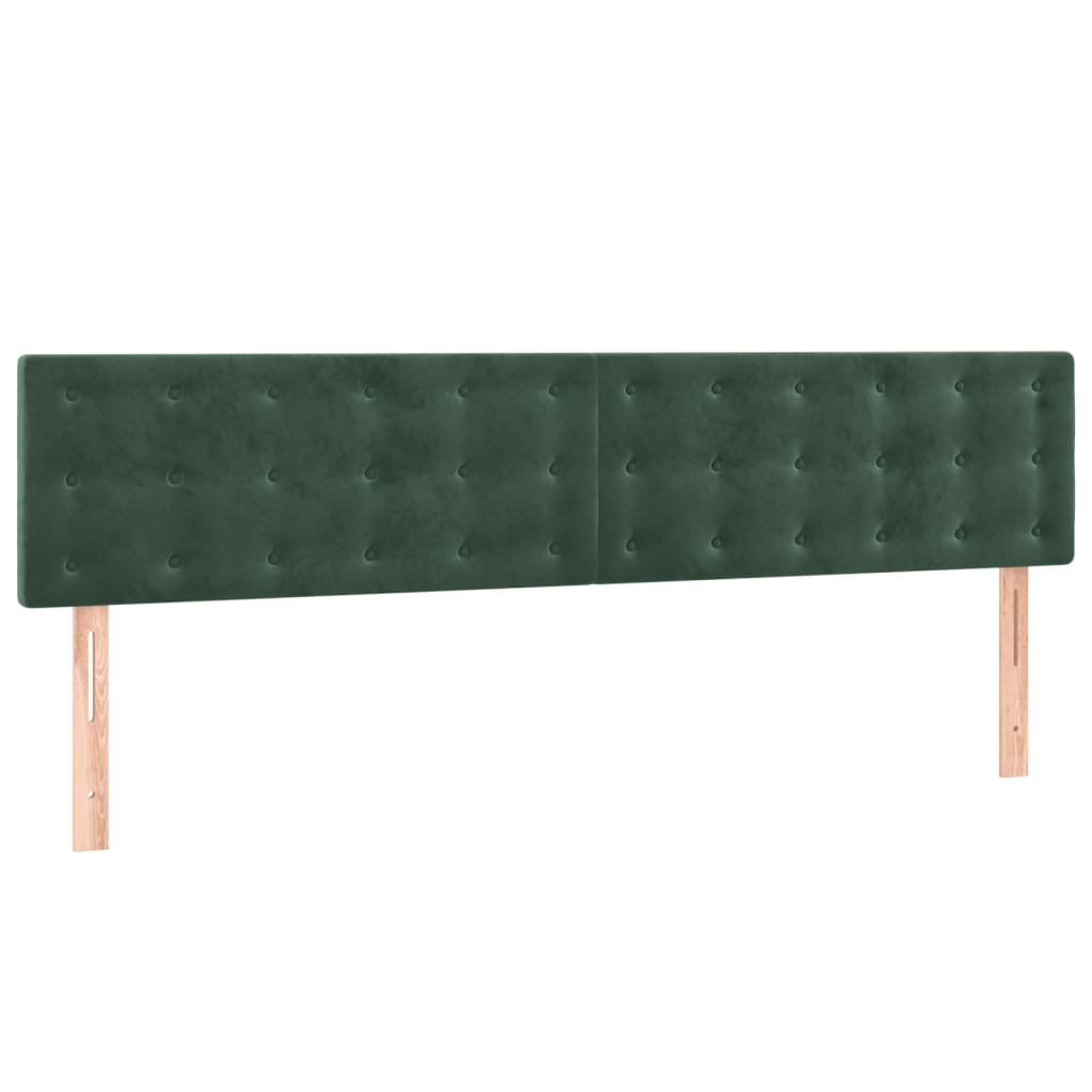 Box Spring Postel S Matrací Tmavě Zelená 180X200 Cm Samet