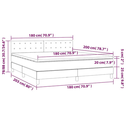Box Spring Postel S Matrací Tmavě Modrá 180X200 Cm Samet
