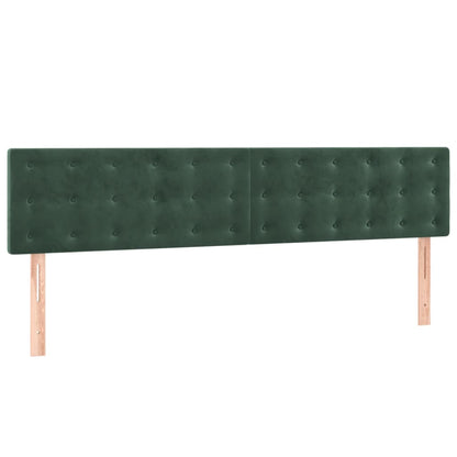Box Spring Postel S Matrací Tmavě Zelená 200X200 Cm Samet