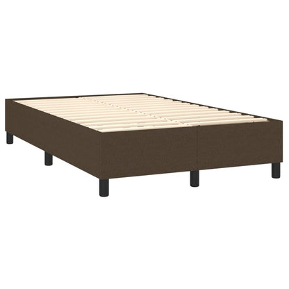 Box Spring Postel S Matrací Textil Tmavě Hnědá