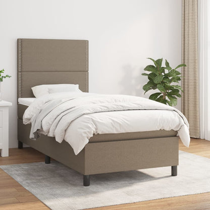 Box Spring Postel S Matrací Textil Taupe