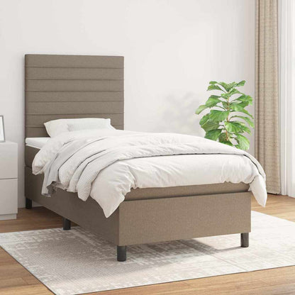 Box Spring Postel S Matrací Textil Taupe