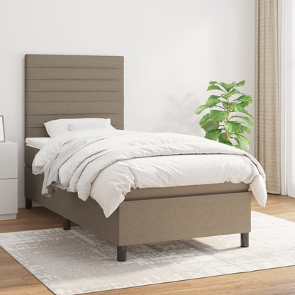 Box Spring Postel S Matrací Textil Taupe