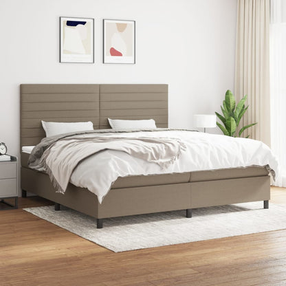 Box Spring Postel S Matrací Textil Taupe