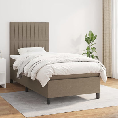 Box Spring Postel S Matrací Textil Taupe