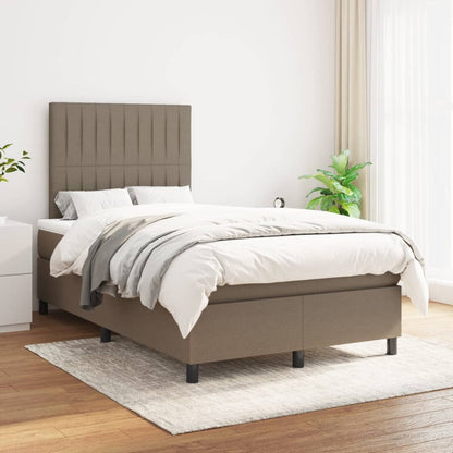 Box Spring Postel S Matrací Textil Taupe