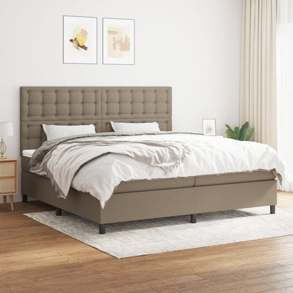 Box Spring Postel S Matrací Textil Taupe