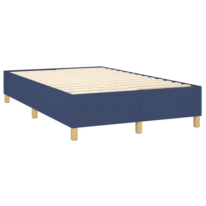 Box Spring Postel S Matrací Textil Modrá