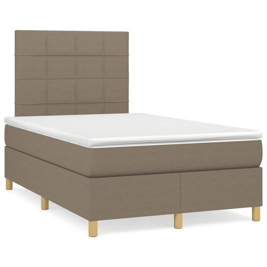 Box Spring Postel S Matrací Textil Taupe