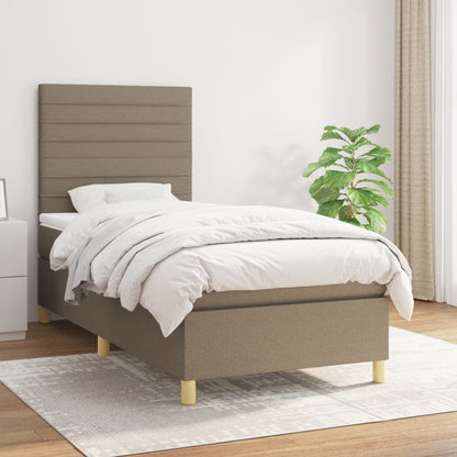 Box Spring Postel S Matrací Textil Taupe