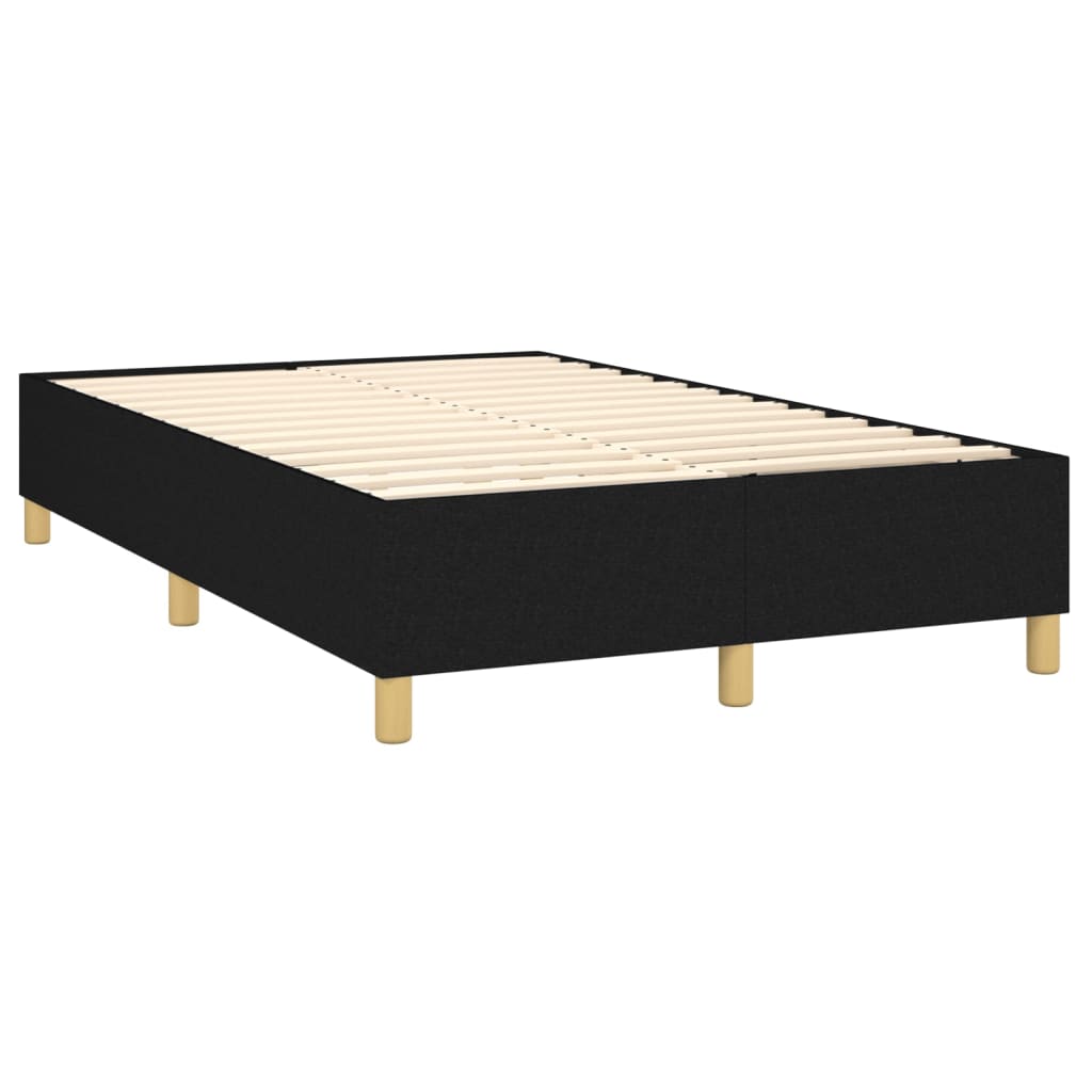 Box Spring Postel S Matrací Černá Textil Černá