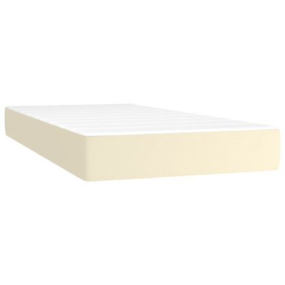 Box Spring Postel S Matrací Krémová 200X200 Cm Umělá Kůže